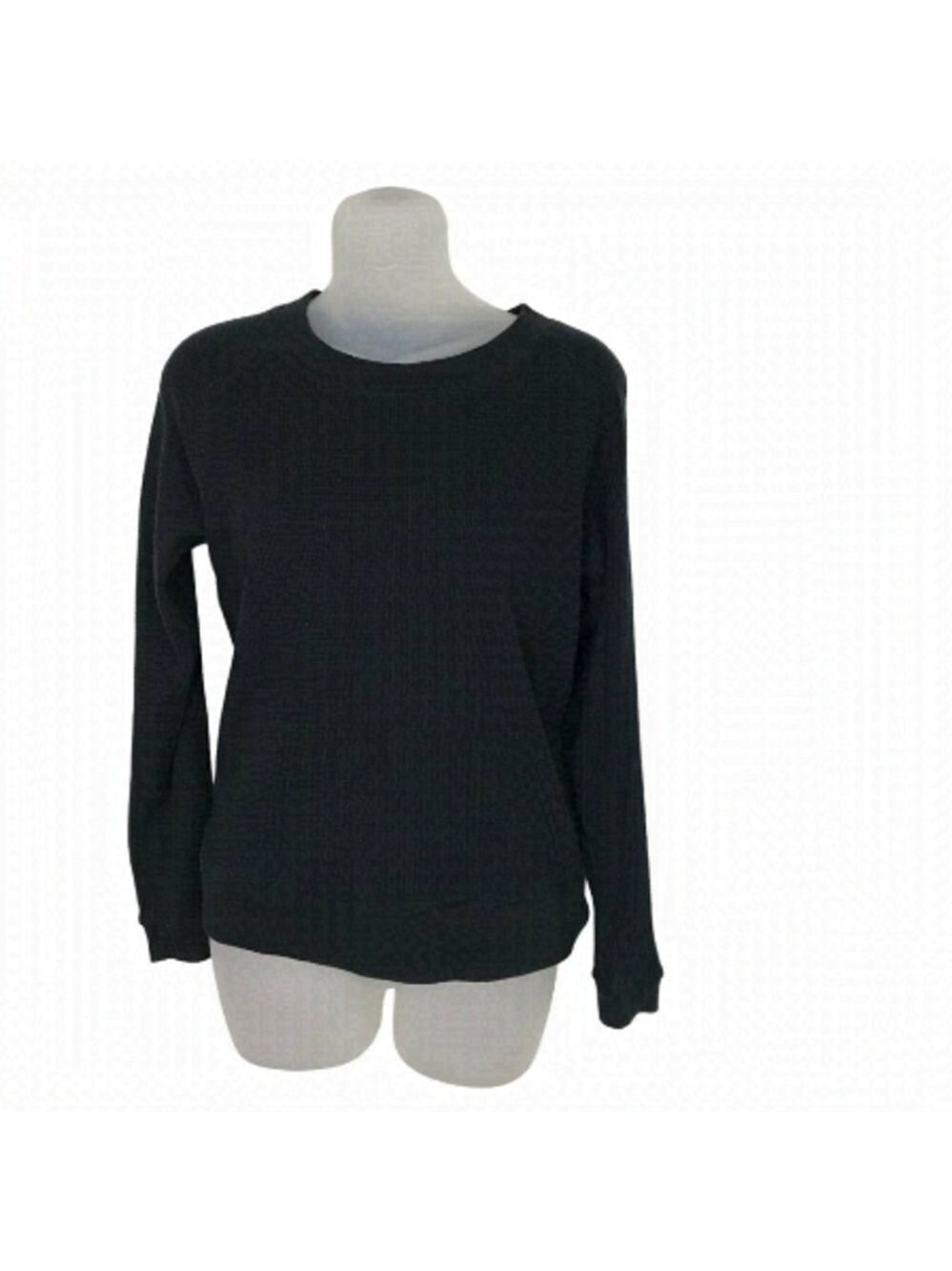 Tna Black Waffle Thermal Long Sleeved Shirt Size XXS